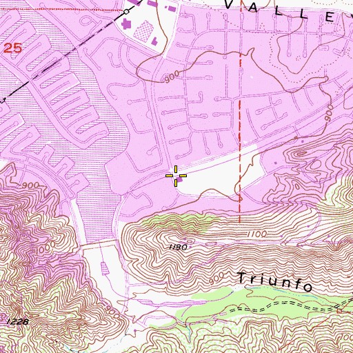 Topographic Map of Los Angeles County Fire Department Station 144, CA
