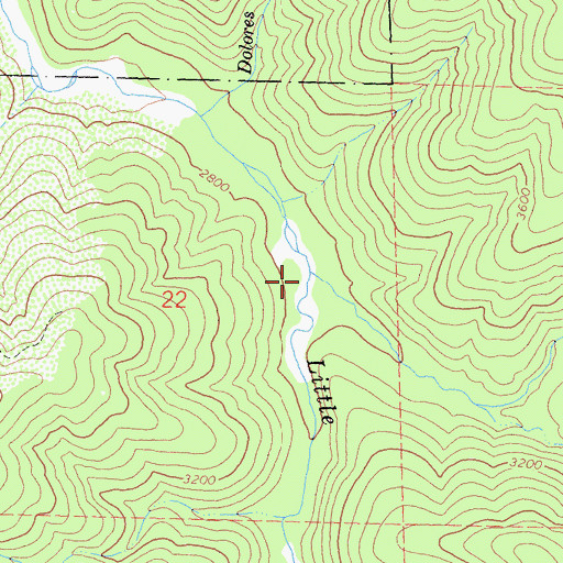 Topographic Map of Blanket Creek, CA
