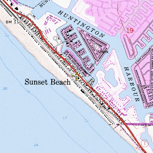 Topographic Map of Orange County Fire Authority Station 3, CA