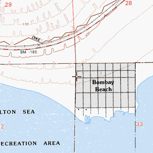 Topographic Map of Niland Fire District Station 2, CA