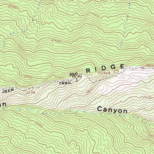 Topographic Map of Bowman Ridge, CA