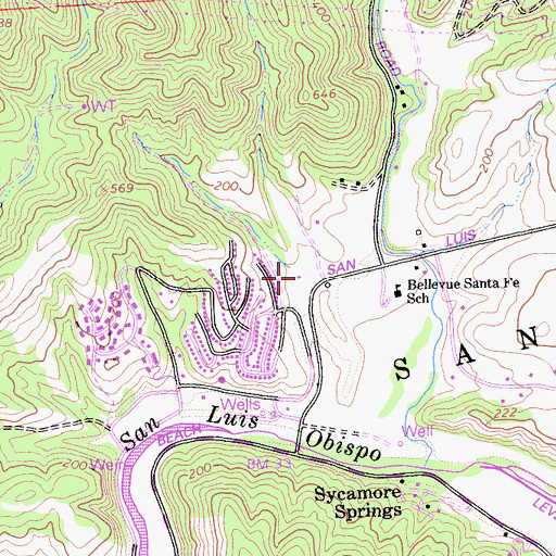 Topographic Map of California Department of Forestry and Fire Protection Station 62 - Avila Valley, CA