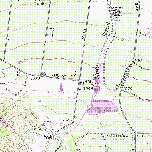 Topographic Map of Corona Fire Department Station 6, CA