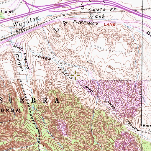 Topographic Map of Corona Fire Department Station 5, CA