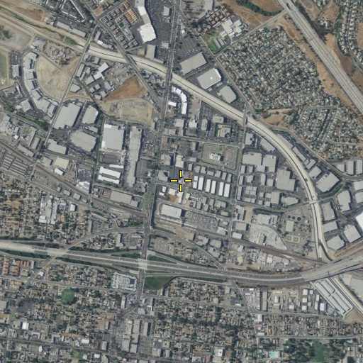 Aerial/Satellite Image of Corona Fire Department Station 2, CA