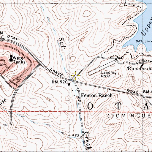 Topographic Map of Chula Vista Fire Department Station 8, CA