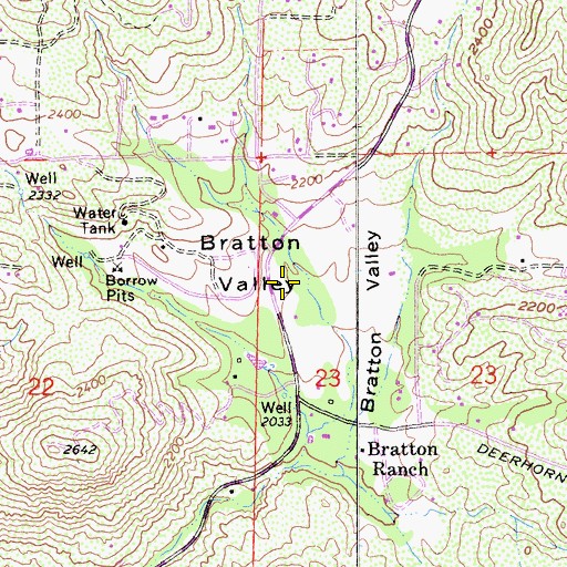 Topographic Map of California Department of Forestry and Fire Protection Station 37 - Deerhorn Valley, CA