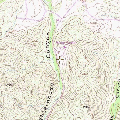 Topographic Map of Riverside County Fire Department Station 75 - Bear Creek, CA