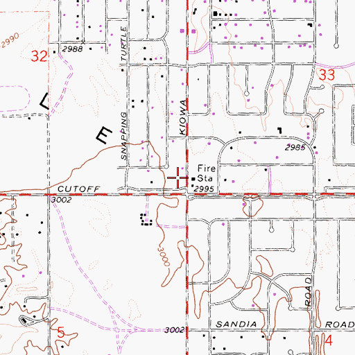 Topographic Map of Apple Valley Fire Protection District Station 334, CA