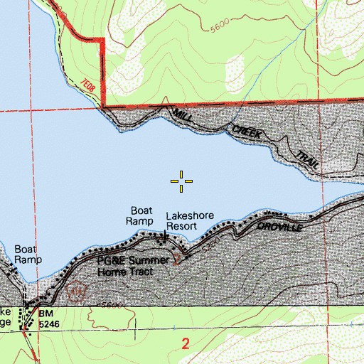 Topographic Map of Bucks Lake, CA