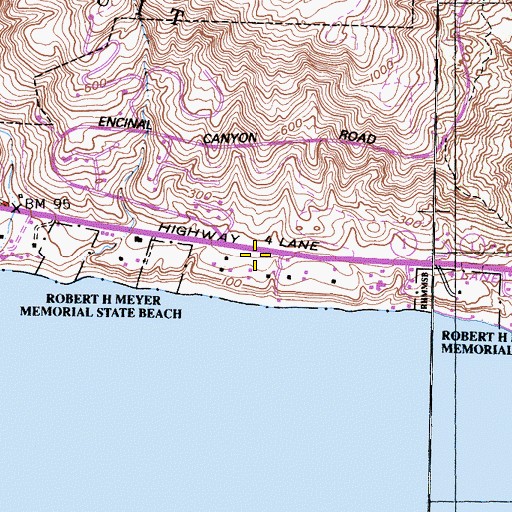 Topographic Map of Los Angeles County Fire Department Station 99, CA