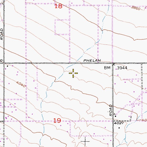 Topographic Map of California Department of Forestry and Fire Protection Station 10 Phelan, CA
