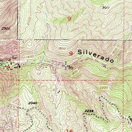 Topographic Map of Orange County Fire Authority Station 14, CA