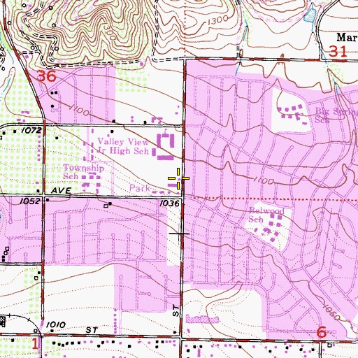 Topographic Map of Ventura County Fire Protection District Station 46 Tapo Street, CA
