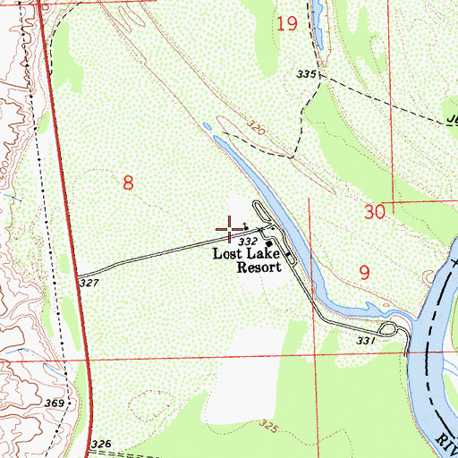 Topographic Map of Riverside County Fire Department Station 47 - Lost Lake, CA