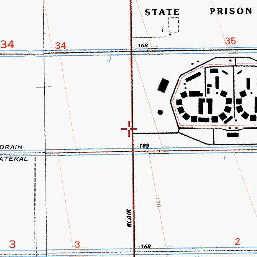 Topographic Map of Calipatria State Prison Fire Department, CA