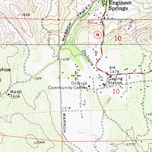 Topographic Map of California Department of Forestry and Fire Protection Dulzura Fire Station 35, CA