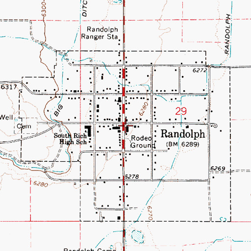 Topographic Map of Rich County Ambulance Mobile Unit, UT