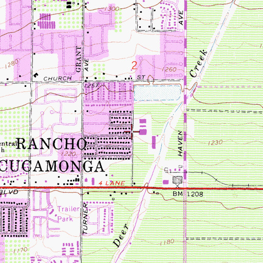 Topographic Map of American Medical Response Rancho Cucamonga, CA