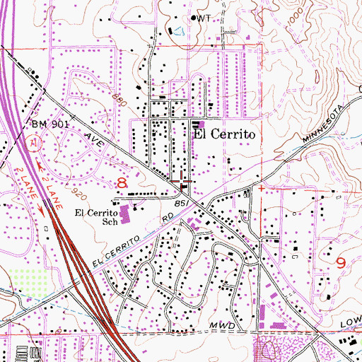 Topographic Map of Cavalry Ambulance, CA
