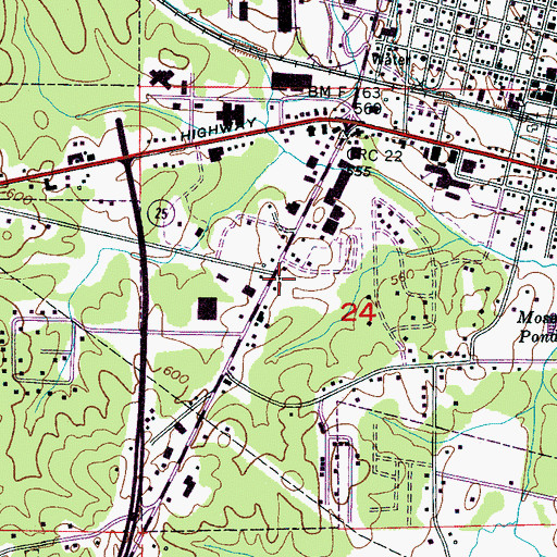 Topographic Map of Tishomingo County Fire Department, MS