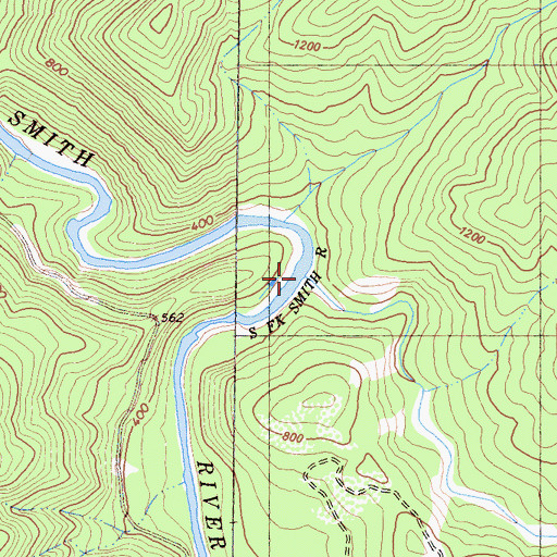 Topographic Map of Coon Creek, CA