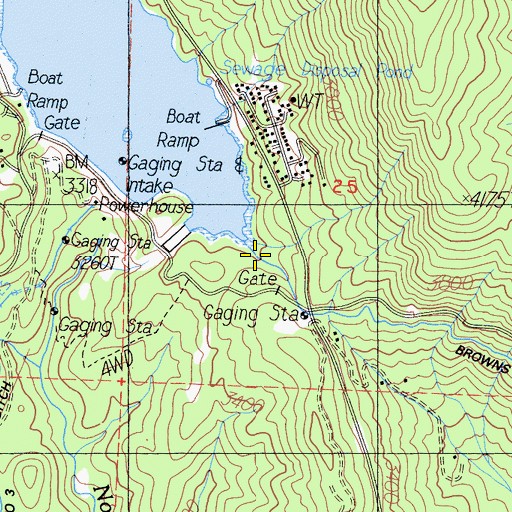 Topographic Map of Crane Valley, CA