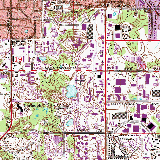 Topographic Map of South Metro Fire Department Station 1 Headquarters, MN