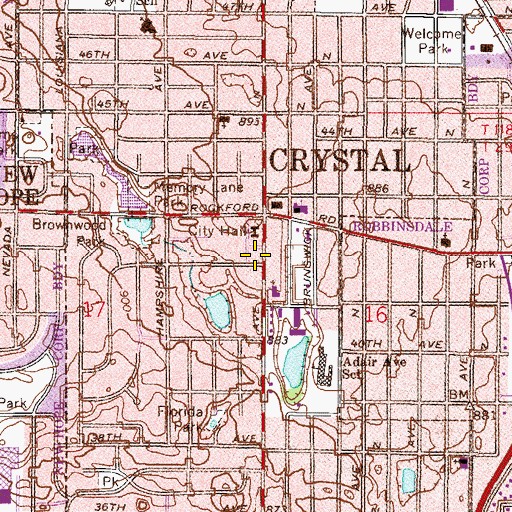 Topographic Map of West Metro Fire and Rescue District Station 2, MN