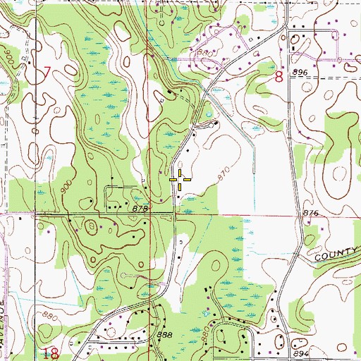 Topographic Map of Andover Fire Department Station 2, MN