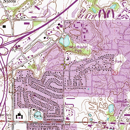 Topographic Map of Eagan Fire Department Station 1, MN