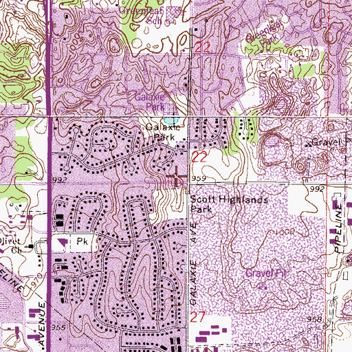 Topographic Map of Apple Valley Fire Department Station 2, MN