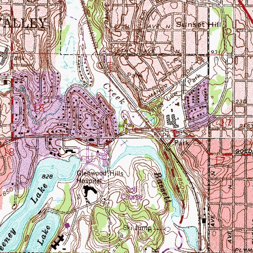 Topographic Map of Golden Valley Fire Department Station 3, MN