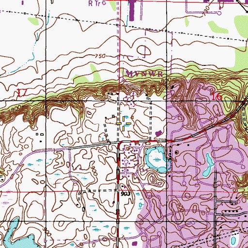 Topographic Map of Savage Fire Department Station 1, MN