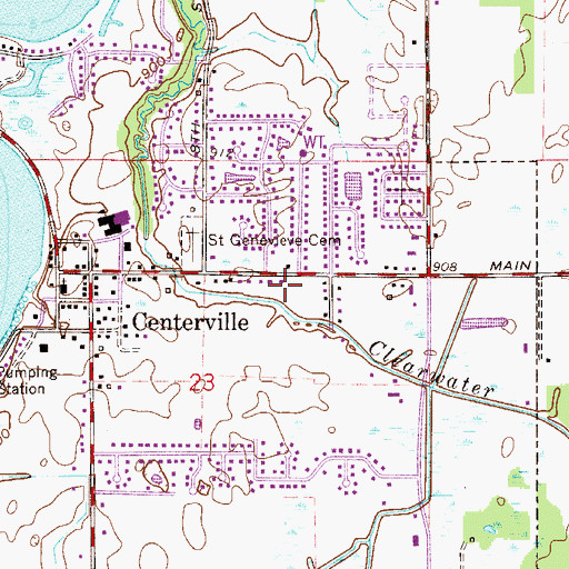 Topographic Map of Centennial Fire District Station 3, MN
