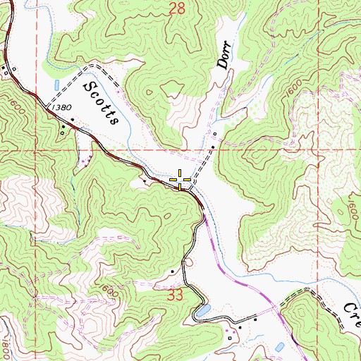 Topographic Map of Dorr Creek, CA