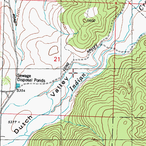 Topographic Map of Dutch Valley, CA