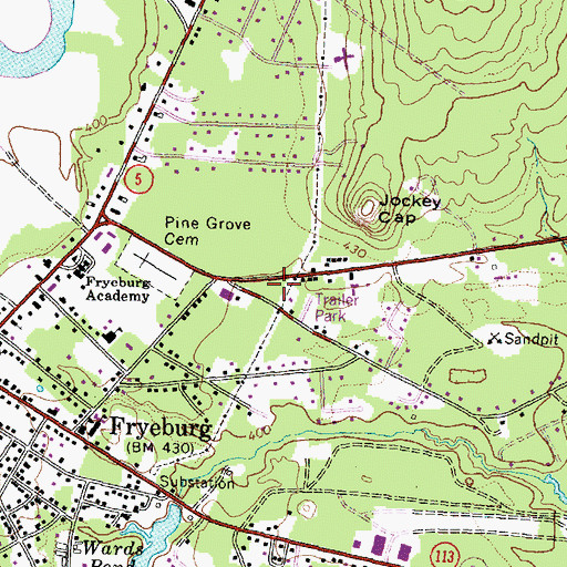 Topographic Map of Fryeburg Rescue Station Ambulance Service, ME