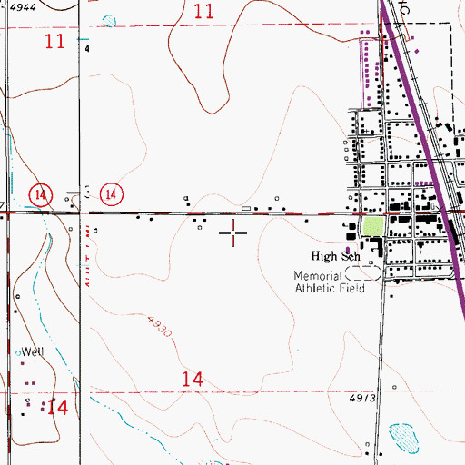 Topographic Map of Ault - Pierce Fire Department Station 1, CO