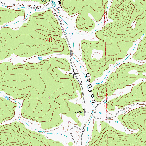 Topographic Map of Stonewall Fire Protection District Wet Canyon Station, CO