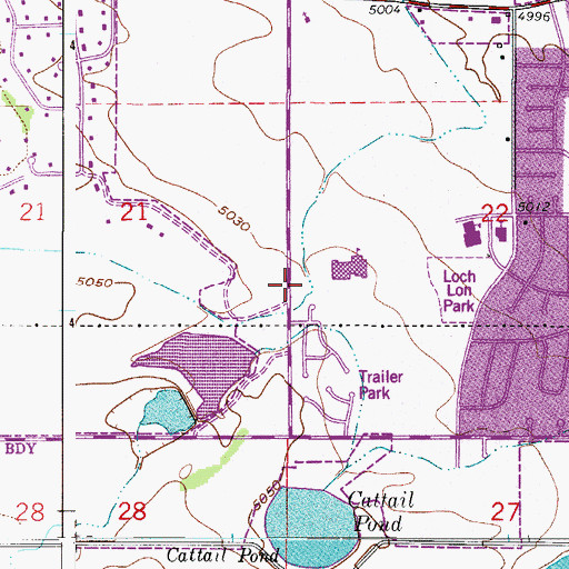 Topographic Map of Loveland Fire and Rescue Station 3, CO