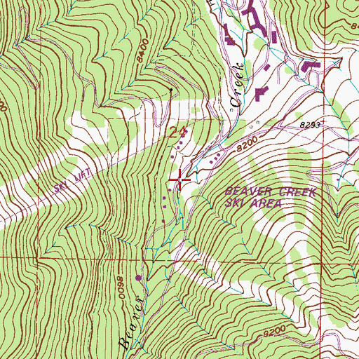 Topographic Map of Eagle River Fire Protection District Station 11 Beaver Creek, CO