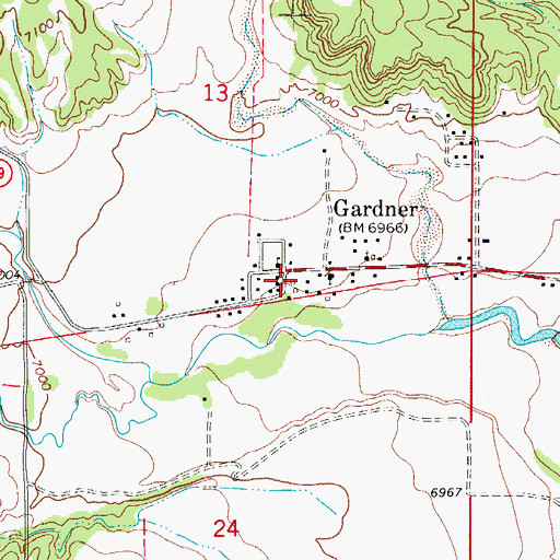Topographic Map of Upper Huerfano Fire Protection District Gardner Station, CO