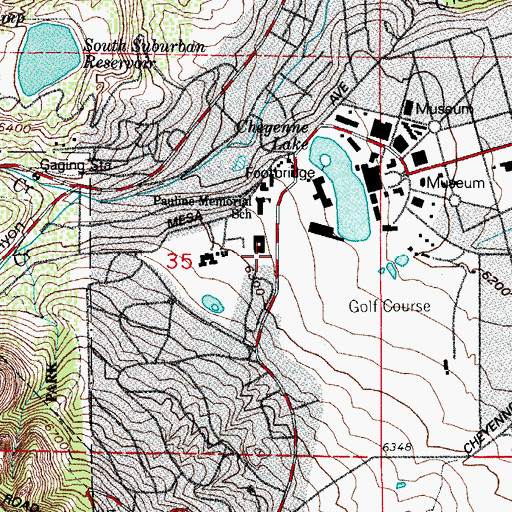 Topographic Map of Broadmoor Fire Protection District, CO