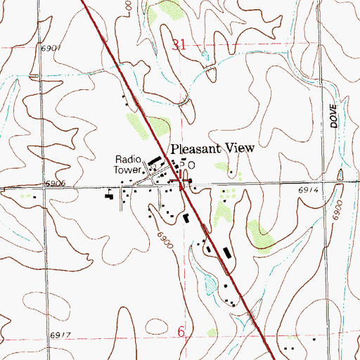 Topographic Map of Pleasant View Fire Department, CO