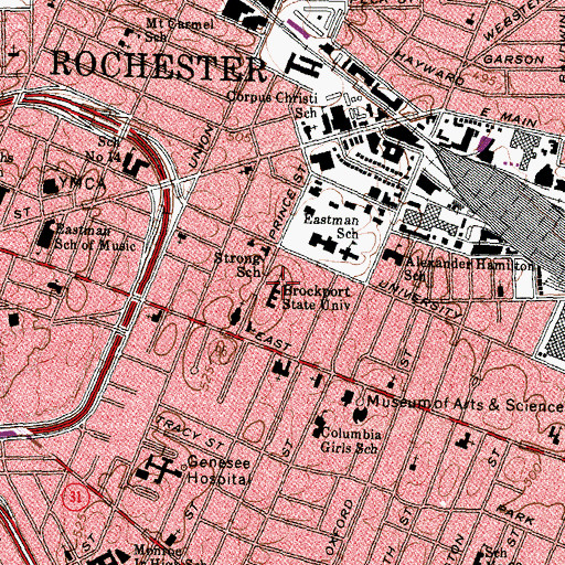 Topographic Map of Cobblestone School, NY