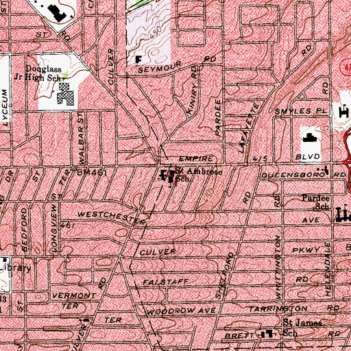 Topographic Map of Saint John Neumann School, NY