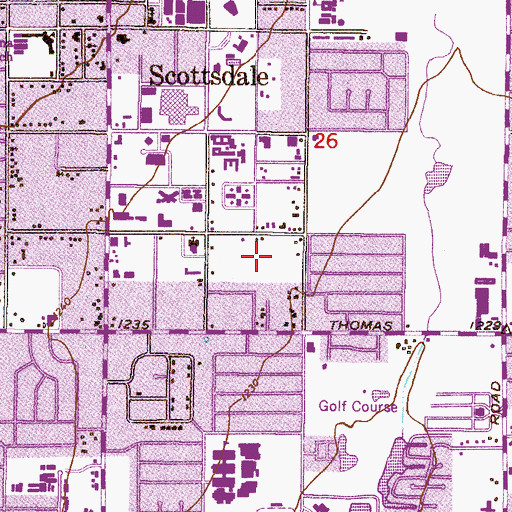 Topographic Map of Banner Behavioral Health Hospital Scottsdale, AZ