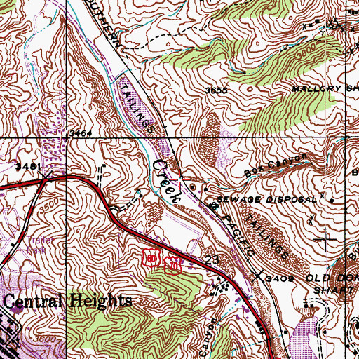 Topographic Map of Box Canyon, AZ