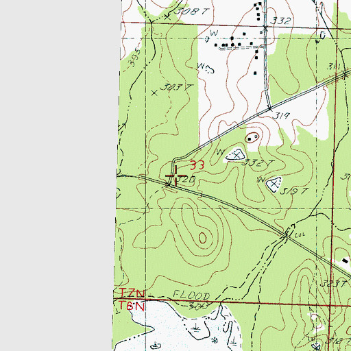 Topographic Map of Reservoir Fire Department Station 3, MS